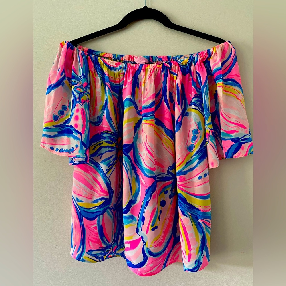Lilly Pulitzer floral short sleeve top